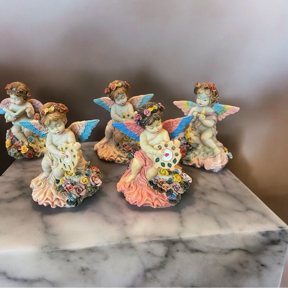 Lot of 10 adorable little resin angels - Picture 4 of 7